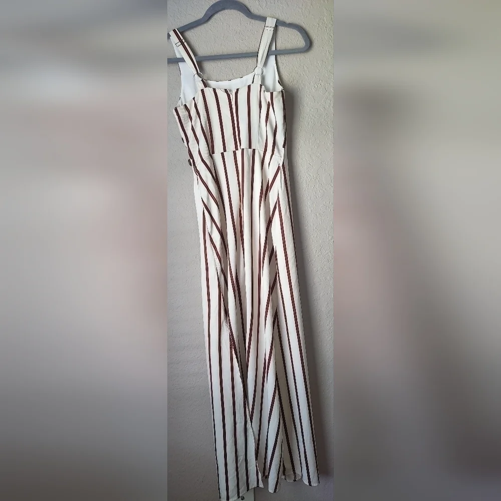 Papaya maxi dress with vertical brown lines size S - Picture 5 of 9